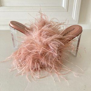 NWOB Jeffery Campbell Free People Daisy Rose Feather Heels Sz 7